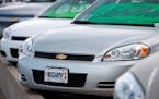 Older cars, like these 2010 Chevrolet Impalas, now represent the age of the average vehicle.