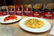 A photo of the rebranded line of Hamburger Helper meals, taken at the General Mills offices in Golden Valley, Minn., on Tuesday, June 25, 2013