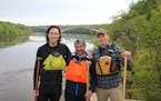 Jake Abrahams, Frank Bures and Hunter Smoak, from left, reunited after Bures wrote about being dumped from his canoe and of his then-unknown rescuers.