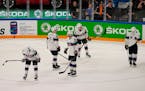 The United States team let the ice after losing to Finland 4-3 in the semifinals of the world championships on Saturday in Tampere, Finland.
