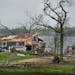 Homes along Maple Lake sustained heavy damage when a severe Memorial Day storm hit the area and was seen Tuesday, May 31, 2022 in Forada, Minn.