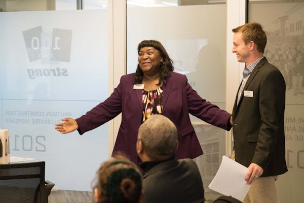 Knutson Construction Diversity Manager Ramona Wilson conducted a supplier mentorship and inclusion meeting at the company headquarters in Minneapolis.