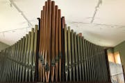 Just a few of the 1,500 pipes that are part of the pipe organ Charles Harder installed in his Mountain Lake, Minn., home.