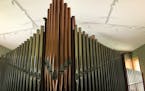 Just a few of the 1,500 pipes that are part of the pipe organ Charles Harder installed in his Mountain Lake, Minn., home.
