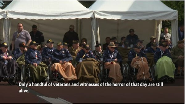 D-Day ceremony held at Normandy U.S. cemetery