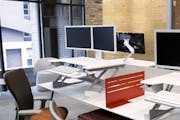 Ergotron’s products include monitor mounts, computer carts, standing desks and workstations for various industries, including health care, education