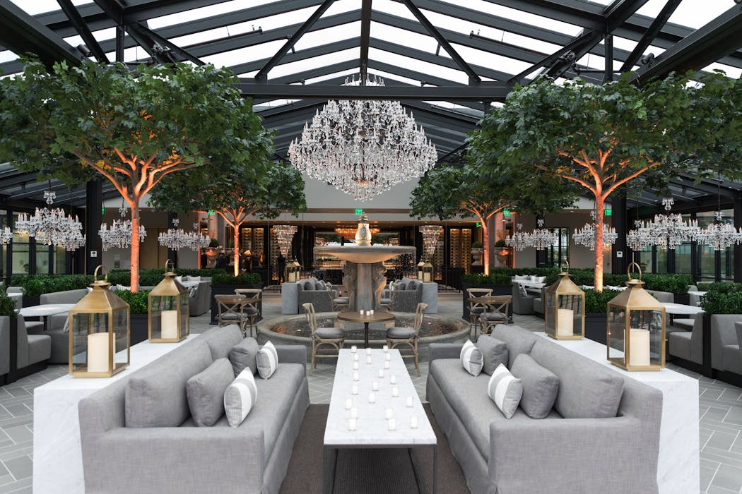 Restoration Hardware outside Southdale gives all the elegant indoor/outdoor vibes.