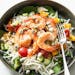 Keep the fixings for shrimp noodle salad on hand for warm summer days.
