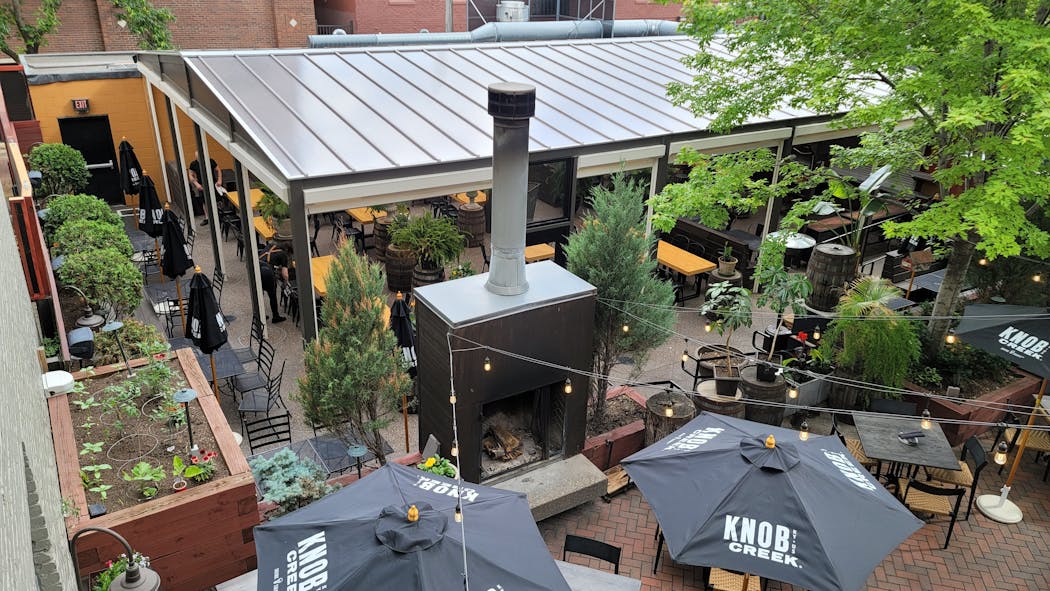 The expansive beer garden at the Butcher’s Tale has a new look.