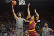 Baylor’s Kendall Brown put up a shot against Iowa State in March.