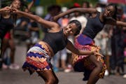 Mereti Burbach, a member of the TU Dance Studio, danced Sunday during the Rondo Center for Diverse Expressions Juneteenth Celebration in St. Paul.