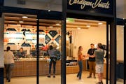 A second location of Cardigan Donuts opened in the IDS Center and debuted the doughnut shop’s new line of ice cream treats. 