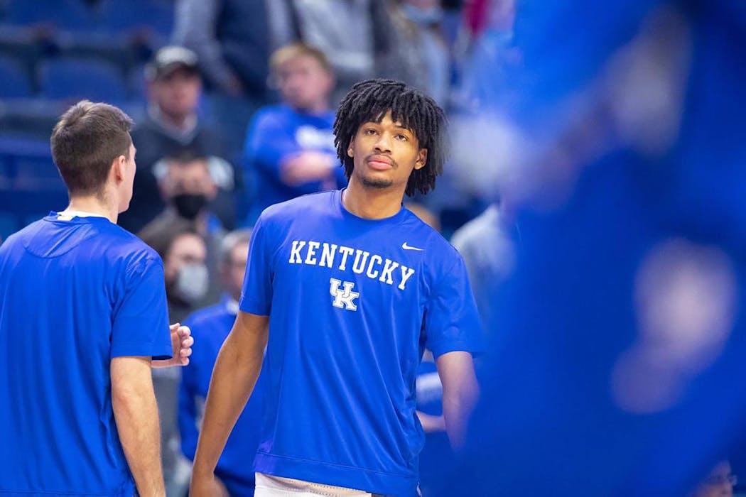 Shaedon Sharpe didn’t play a minute for Kentucky this season, but figures to be a top selection in the NBA Draft.