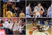 Clockwise from top left: Keegan Murray, Chet Holmgren, Jaden Ivey and Jabari Smith could all be Top 10 selections in Thursday night’s NBA draft.