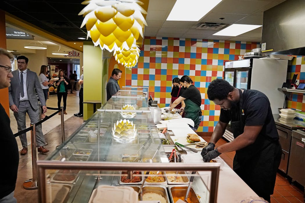 The downtown Minneapolis skyway location of Afro Deli saw steady improvements in traffic until the omicron wave hit.