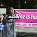 Amy Gehrke, the executive director of Illinois Right To Life, spoke during a rally in Chicago Friday after the U.S. Supreme Court overturned Roe vs Wa