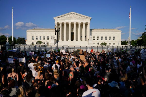 The streets were filled with protesters outside the U.S. Supreme Court Friday in Washington after the court’s decision to overturn Roe v. Wade.