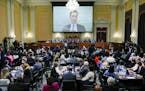 A video showing Jared Kushner, adviser to former President Donald Trump, speaking during an interview with the Jan. 6 Committee is shown as the House 