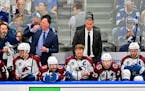 Colorado Avalanche head coach Jared Bednar looks on during the second period against the Tampa Bay Lightning in Game 4 