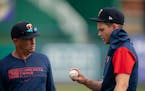 Twins pitching coach Wes Johnson worked with Sonny Gray during spring training in Fort Myers, Fla. Johnson has been with the Twins since 2019.