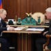 Russian President Vladimir Putin meets with head of Federal Financial Monitoring Service (Rosfinmonitoring) Yury Chikhanchin at the Kremlin in Moscow,