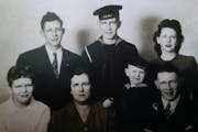 The Wilson family, circa 1945. Back row: Howard, Robert Jr., and Lillian; seated: Donna, Loretta, Winston and Robert Sr. 