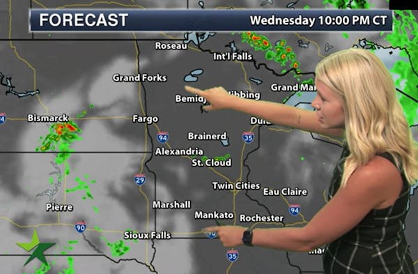 Evening forecast: Low of 74, breezy and warm with increasing clouds and a late thunderstorm in spots