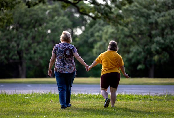 Jody Brennan and her daughter Maddie photographed Wednesday at Memorial Park in Shakopee.