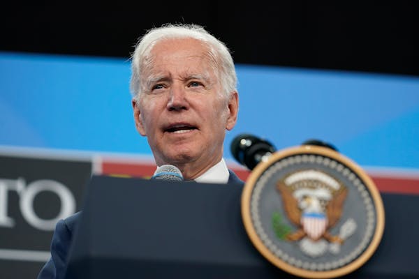 President Joe Biden speaks during a news conference on the final day of the NATO summit in Madrid, Thursday, June 30, 2022. 