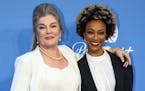 Kate Mulgrew, left, and Sonequa Martin-Green at the U.K. launch of the streaming site Paramount +, in London, Monday, June 20, 2022. 