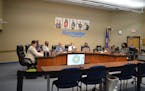 The Rochester Pubilc Schools Board and district officials meet Tuesday, June 21, 2022, inside the Edison Administration Building in Rochester.