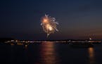 Fireworks burst over Lake Minnetonka in 2021 after anonymous donors came up with funds for the fireworks show in Deephaven.