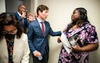 Minneapolis Mayor Jacob Frey wished  Community Safety Work Group co-chair Nekima Levy Armstrong a happy birthday after she discussed an overview of p