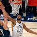 Rudy Gobert showed Dallas’ Dwight Powell why the Frenchman is a three-time Defensive Player of the Year during a playoff game in April.