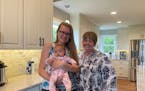 After Jennifer Magee, left, couldn’t find hypoallergenic infant formula to buy with her WIC benefits during the nationwide shortage, her soon-to-be 