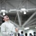 William Morrill let out a shout after he advanced to the Division I Men’s Saber final at the USA Fencing Championships at the Minneapolis Convention