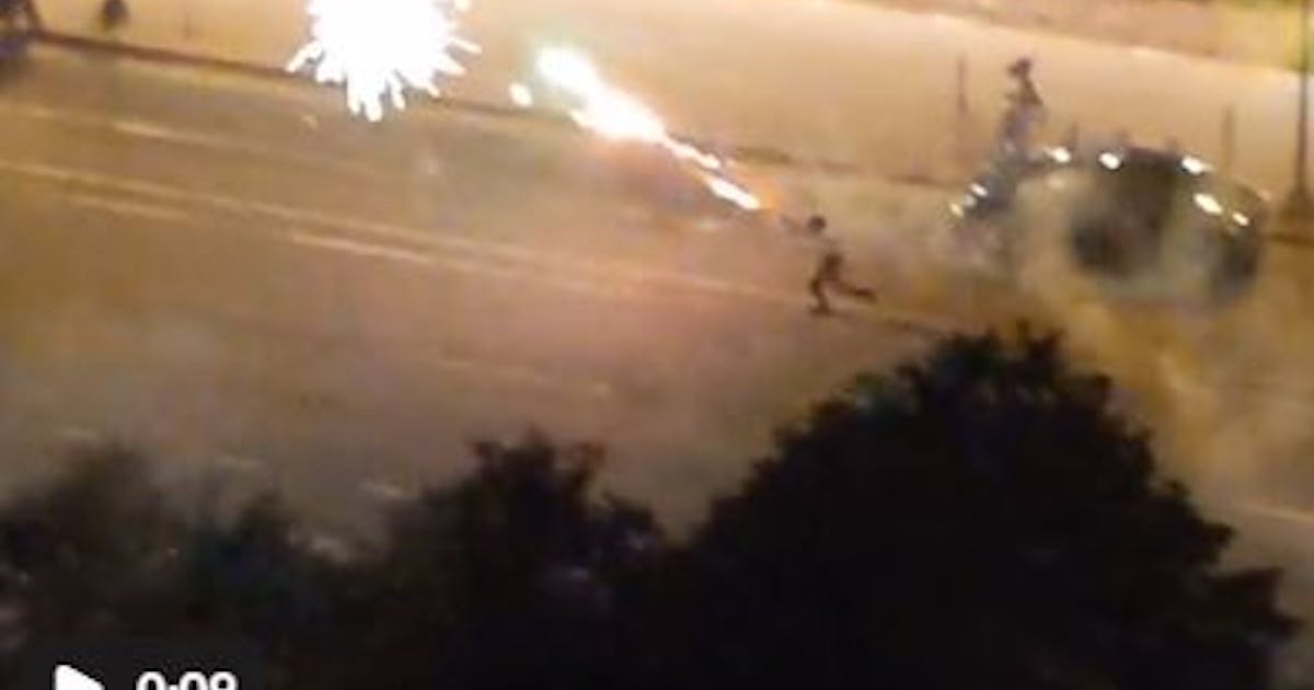 Fireworks shot at vehicles, buildings, people for hours overnight in downtown Minneapolis