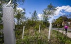 Near 54th and Minnesota on May 6, 2021, tube trees were planted near Diamond Lake Road and 54th. “I hope they are planting a variety,” says Tara P