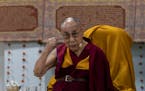 Tibetan spiritual leader the Dalai Lama speaks after inaugurating a museum containing the archives of the institution of the Dalai Lama in Dharmsala, 