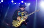 FILE - Carlos Santana performs at the BottleRock Napa Valley Music Festival in Napa, Calif., on May 26, 2019. Santana, 74, collapsed on stage during a