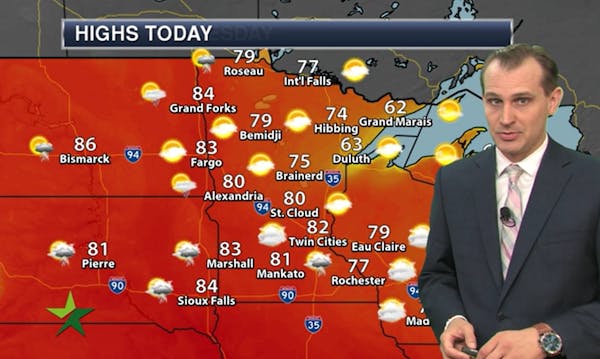 Afternoon forecast: More clouds than sun; high of 82