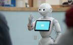Nursing home residents were introduced to Pepper, a new robotic assistant.