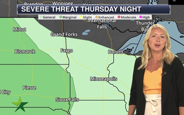 Evening forecast: Low of 70; partly cloudy and widely separated storms possible