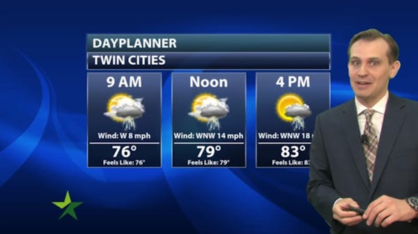 Morning forecast: Muggy start, some storms, high 83