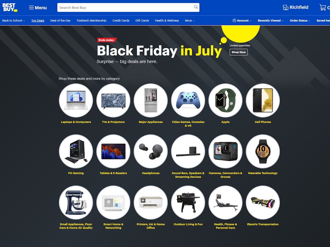 Best Buy named its midsummer online promotion after Black Friday, the pivotal sales moment during Thanksgiving weekend each year.