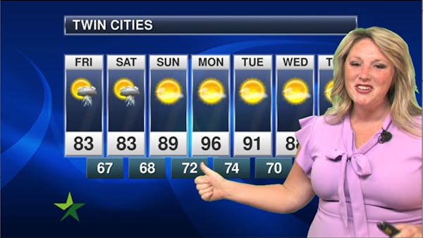 Afternoon forecast: 83, mix of sun and clouds, rising humidity