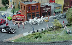 Inspired by the Circus World Museum in Baraboo, Wis., the display at the Twin City Model Railroad Museum in St. Paul features a large collection of tr