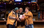 Terry Bell (Chris), Terry Hempleman (bartender Stan) and Noah Plomgren (Jason) in “Sweat,” the Guthrie Theater’s last show for the season.