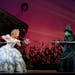 Jennafer Newberry, left, is the bright and bubbly Glinda and Lissa deGuzman plays the strong-willed Elphaba in “Wicked.”