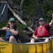 Wilderness Inquiry trip leader Ryan Stumbo paddles in the BWCA with Andrew, one of the participants on a journey that was exclusively for people who a